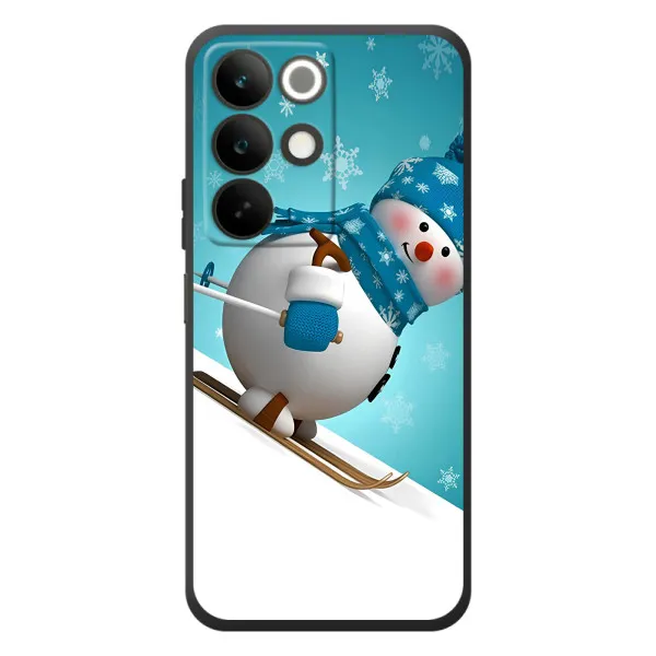 Чохол з принтом «Сніговик на лижах» для Realme C85