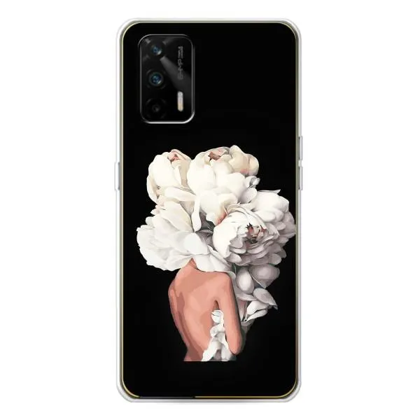 Чехол с принтом «Белые цветы» для Realme GT 5G