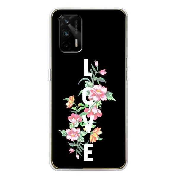 Чехол с принтом «Цветы LOVE» для Realme GT 5G