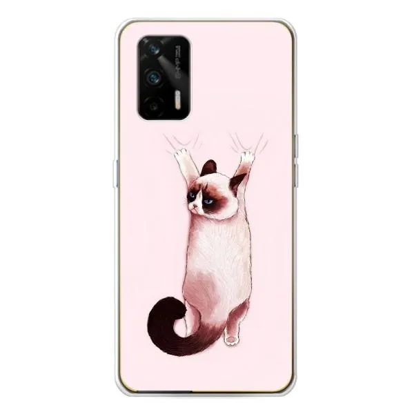 Чехол с принтом «Котик падает» для Realme GT 5G Чехол с принтом «Котик падает» для Realme GT 5G