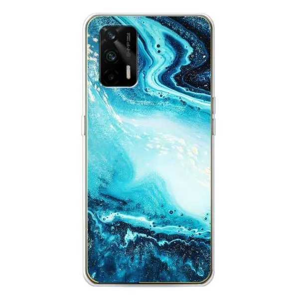 Чехол с принтом «Голубой мрамор» для Realme GT 5G