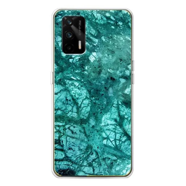Чехол с принтом «Зеленый мрамор» для Realme GT 5G