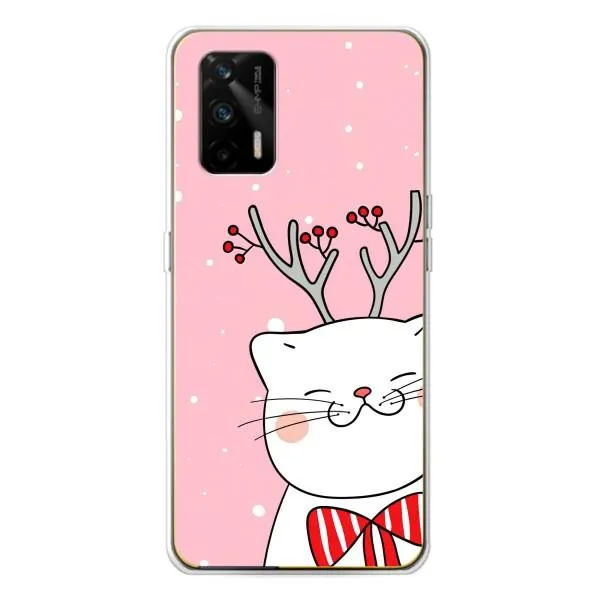 Чехол с принтом «Зимний кот» для Realme GT 5G Чехол с принтом «Зимний кот» для Realme GT 5G