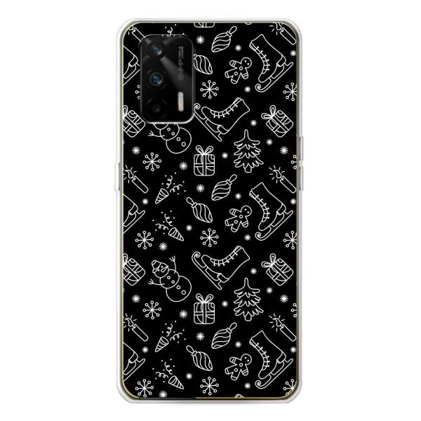 Чехол с принтом «Новогодний фон» для Realme GT 5G