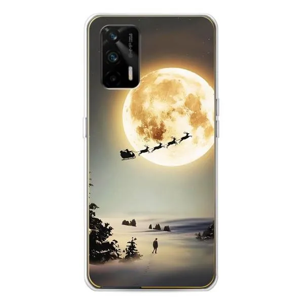 Чехол с принтом «Санта на луне» для Realme GT 5G