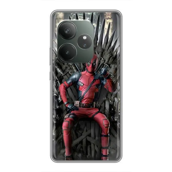 Чехол с принтом «Дэдпул на троне» для Realme GT 6