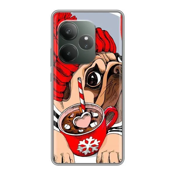 Чохол з принтом «Песик в шапці» для Realme GT 6