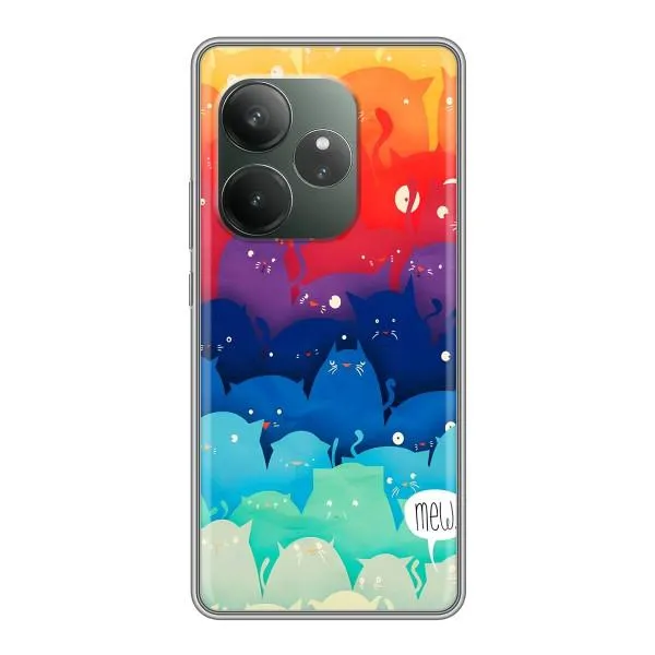 Чохол з принтом «Mew» для Realme GT 6