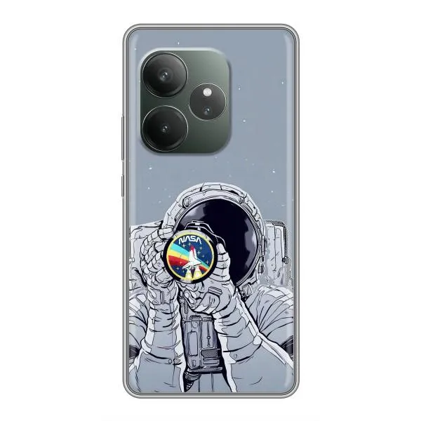 Чохол з принтом «Космонавт фото» для Realme GT 6 Чохол з принтом «Космонавт фото» для Realme GT 6