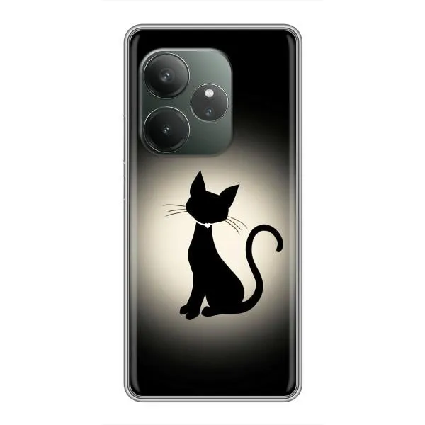 Чохол з принтом «Силует котика» для Realme GT 6