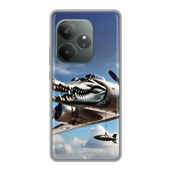 Чехол с принтом «Бомбардиро крокодило» для Realme GT 6