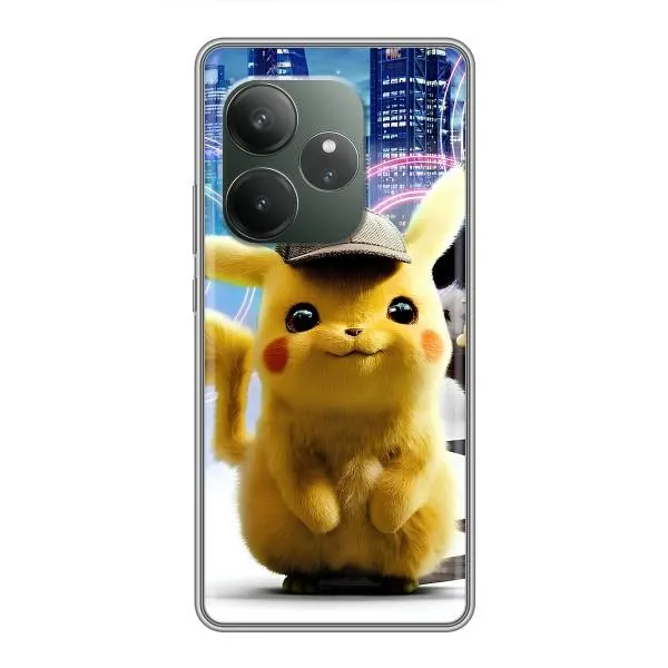 Чохол з принтом «Пікачу в місті» для Realme GT 6