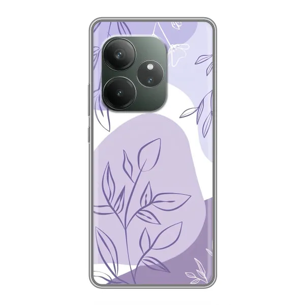 Чехол с принтом «Фиолетовые листья абстракция» для Realme GT 6