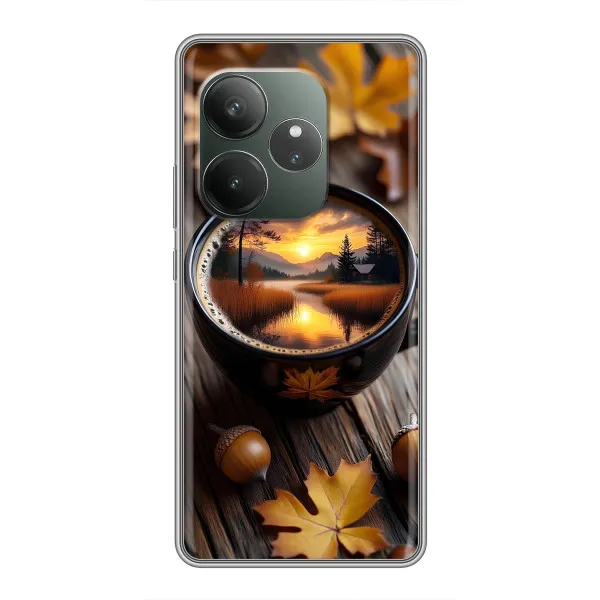 Чехол с принтом «Темный кофе» для Realme GT 6