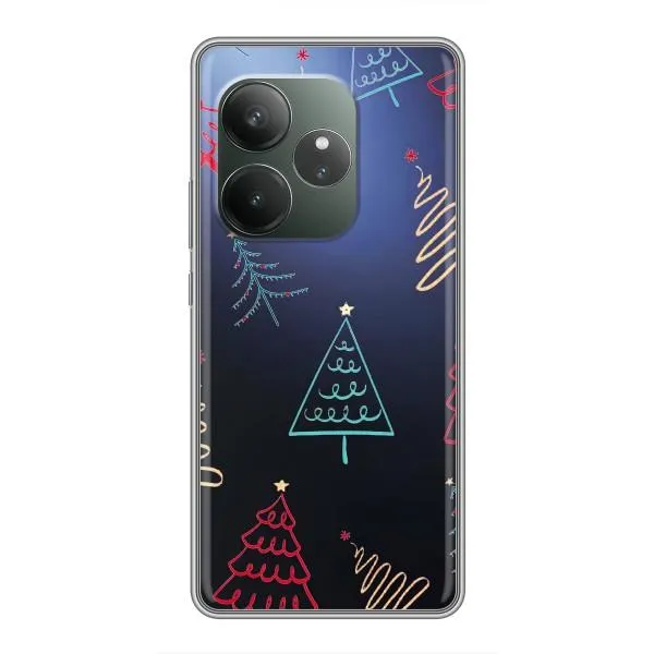 Чохол з принтом «Різдвяні ялинки» для Realme GT 6