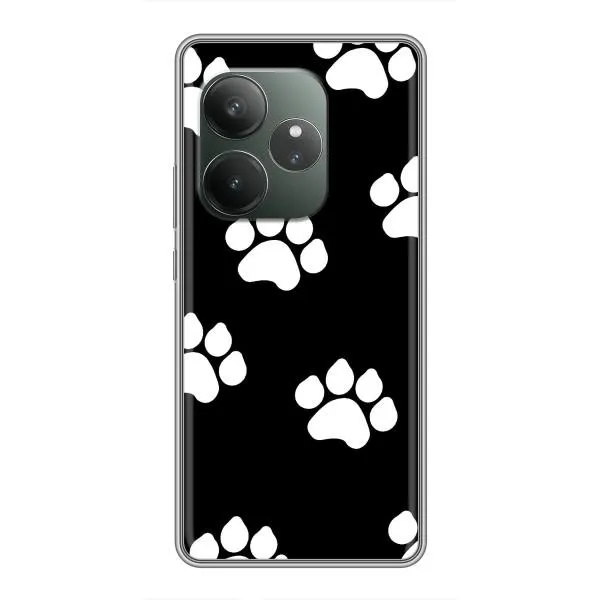 Чехол с принтом «Следы собаки» для Realme GT 6T