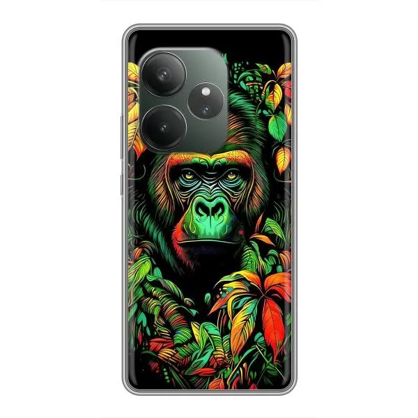 Чехол с принтом «Обезьяна в тропиках» для Realme GT 6T Чехол с принтом «Обезьяна в тропиках» для Realme GT 6T