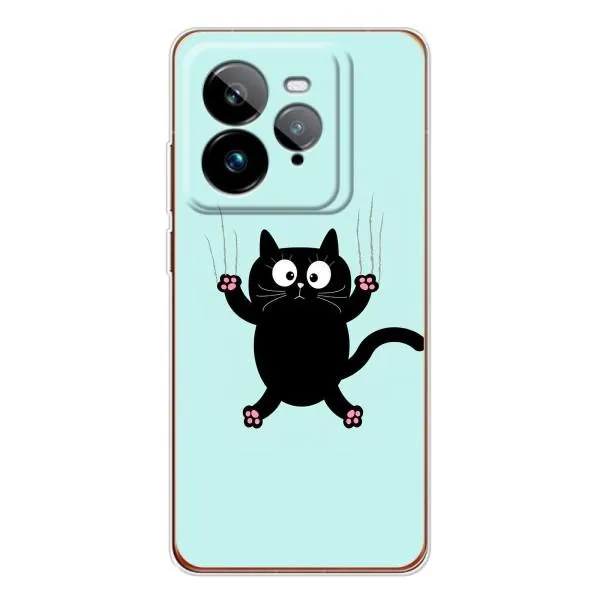 Чохол з принтом «Падаючий кіт» для Realme GT 7Pro