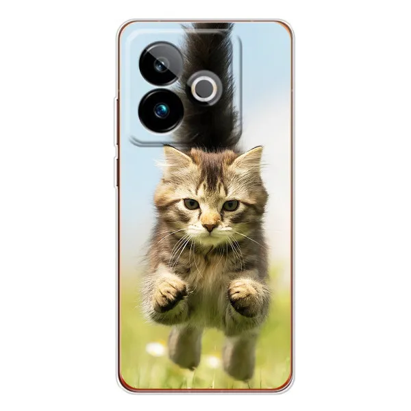 Чехол с принтом «Прыжок кота» для Realme GT 7T