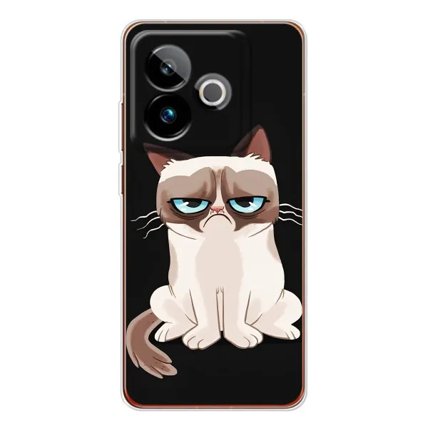 Чехол с принтом «Грустный кот» для Realme GT 7T