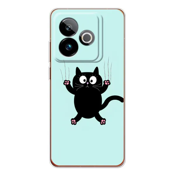 Чехол с принтом «Падающий кот» для Realme GT 7T