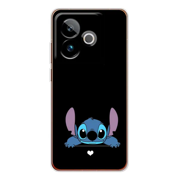 Чехол с принтом «Стич на черном» для Realme GT 7T Чехол с принтом «Стич на черном» для Realme GT 7T