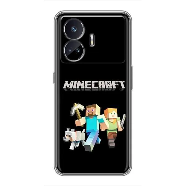 Чехол с принтом «герои Minecraft» для Realme GT Neo 5 Чехол с принтом «герои Minecraft» для Realme GT Neo 5