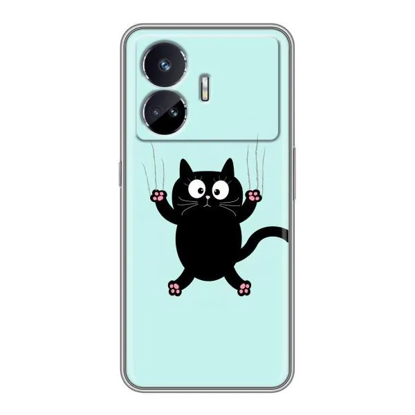 Чехол с принтом «Падающий кот» для Realme GT Neo 5