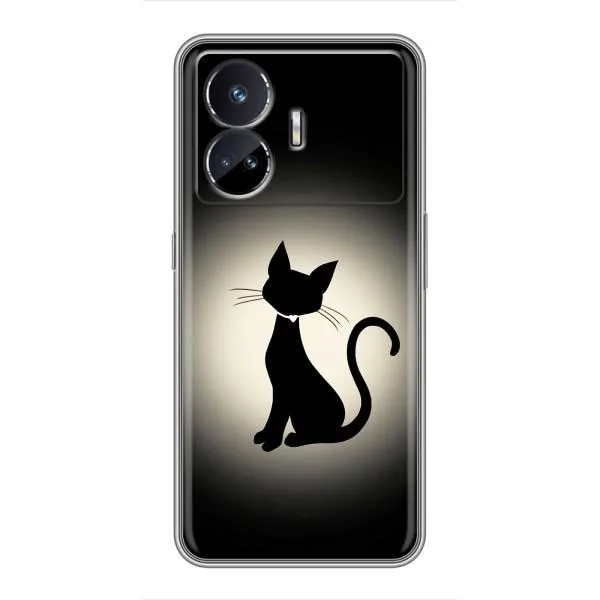 Чехол с принтом «Силуэт котика» для Realme GT Neo 5