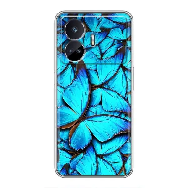 Чехол с принтом «Синие бабочки» для Realme GT Neo 5