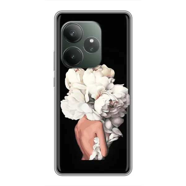 Чохол з принтом «Білі квіти» для Realme GT Neo 6 SE