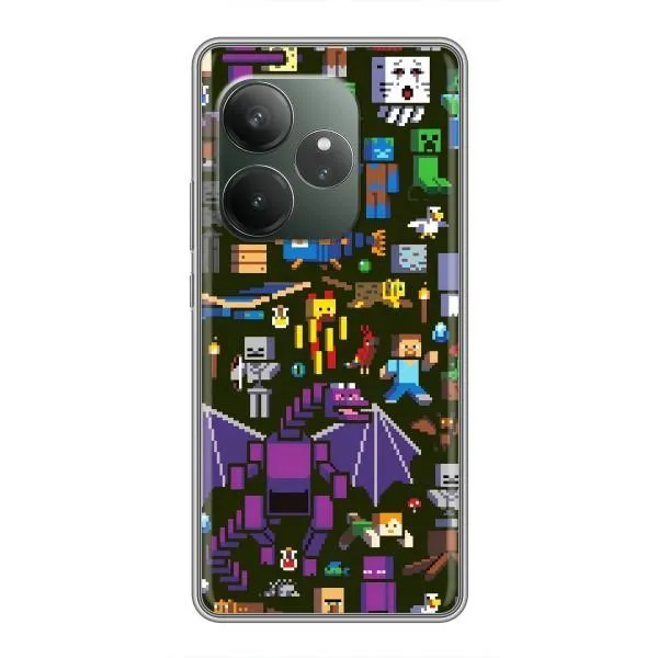Чехол с принтом «Коллаж Майнкрафт» для Realme GT Neo 6 SE