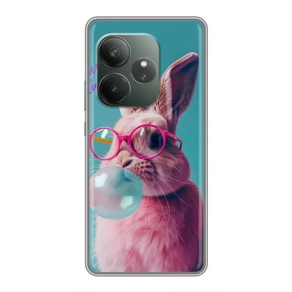 Чехол с принтом «Кролик в очках» для Realme GT Neo 6 SE