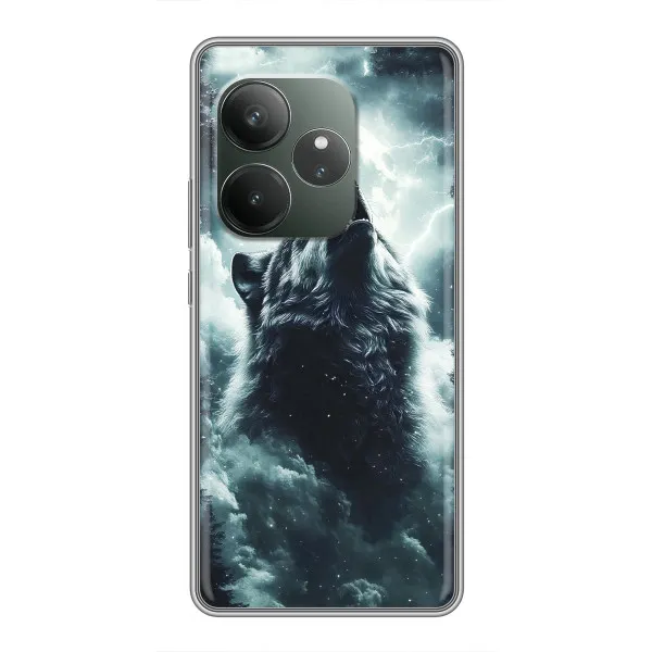 Чехол с принтом «Волк в облаках» для Realme GT Neo 6 SE