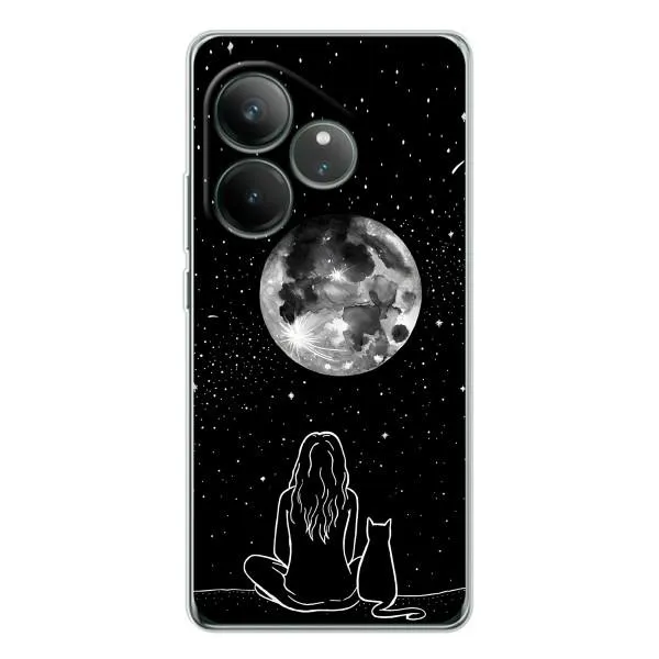 Чехол с принтом «Девушка с котом» для Realme GT Neo 6