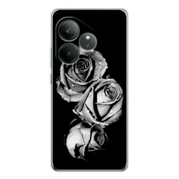Чехол с принтом «Черная роза» для Realme GT Neo 7