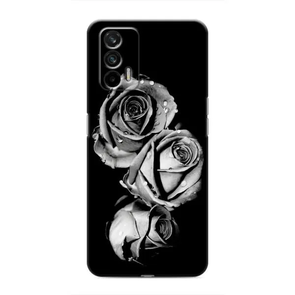 Чехол с принтом «Черная роза» для Realme GT