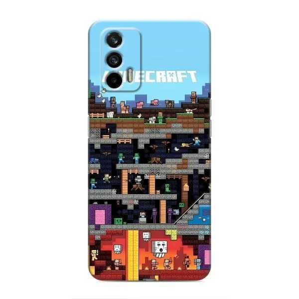 Чехол с принтом «фон Minecraft» для Realme GT Чехол с принтом «фон Minecraft» для Realme GT