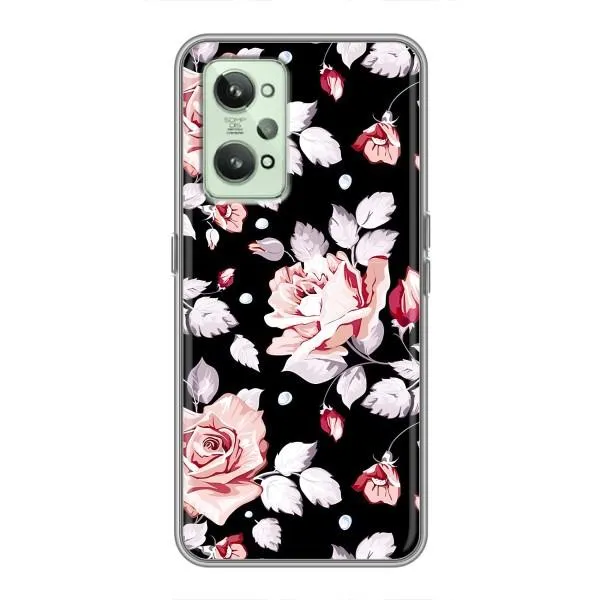 Чохол з принтом «Квіти на чорному» для Realme GT2