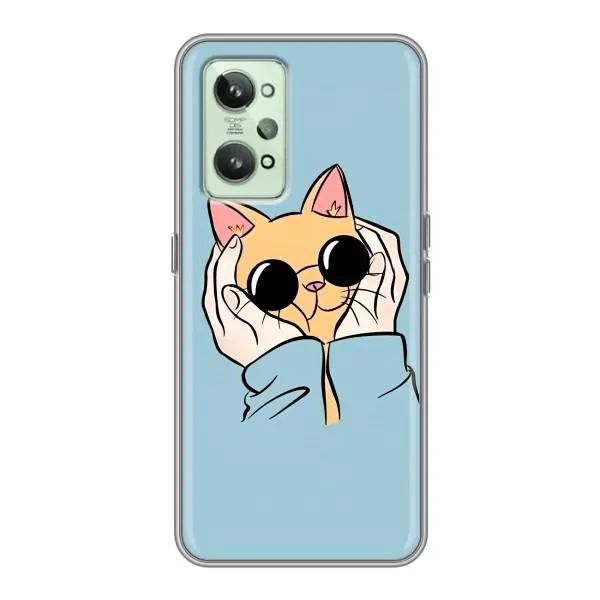 Чехол с принтом «Котик в очках» для Realme GT2