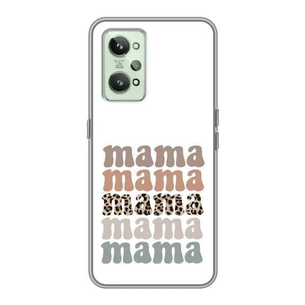 Чехол с принтом «Текстовый коллаж мама» для Realme GT2