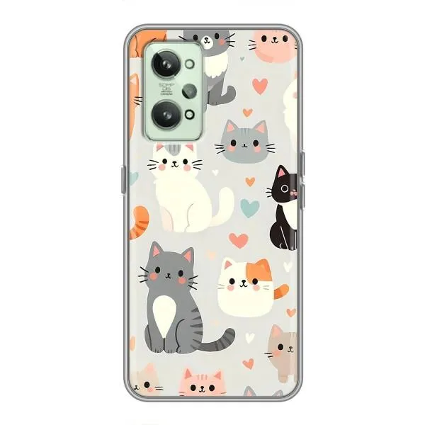Чехол с принтом «Коллаж котов» для Realme GT2