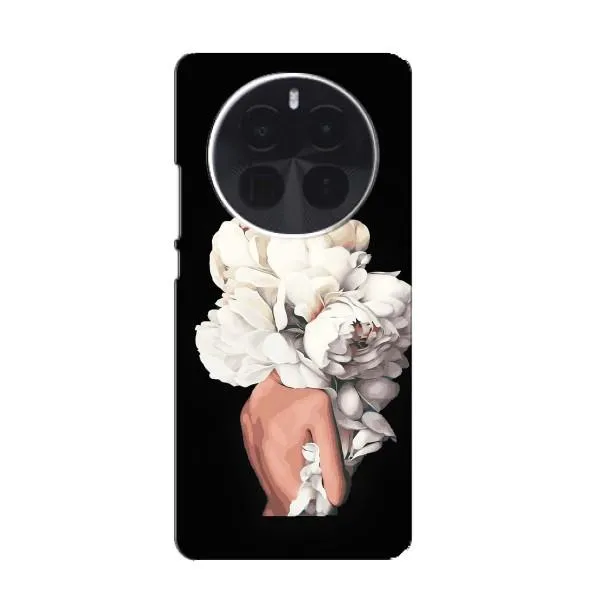 Чехол с принтом «Белые цветы» для Realme GT5 Pro