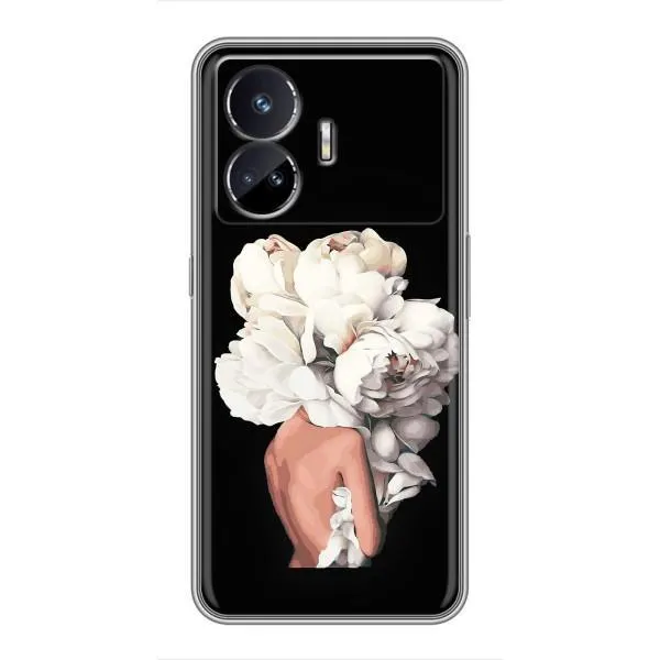 Чохол з принтом «Білі квіти» для Realme GT5 Чохол з принтом «Білі квіти» для Realme GT5