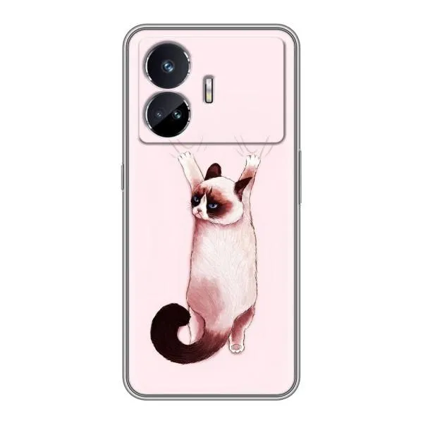 Чохол з принтом «Котик падає» для Realme GT5 Чохол з принтом «Котик падає» для Realme GT5