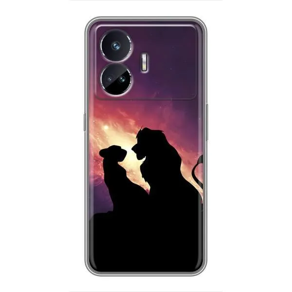 Чехол с принтом «Силуэт Симба и Налу» для Realme GT5