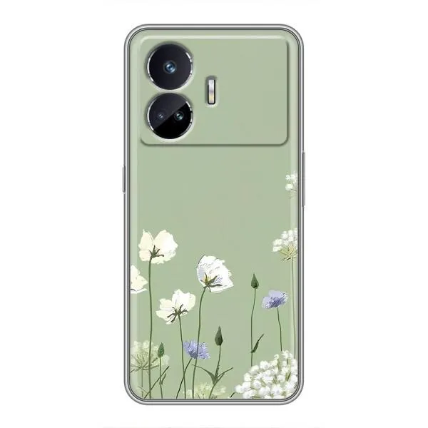 Чехол с принтом «Цветы на зеленом» для Realme GT5