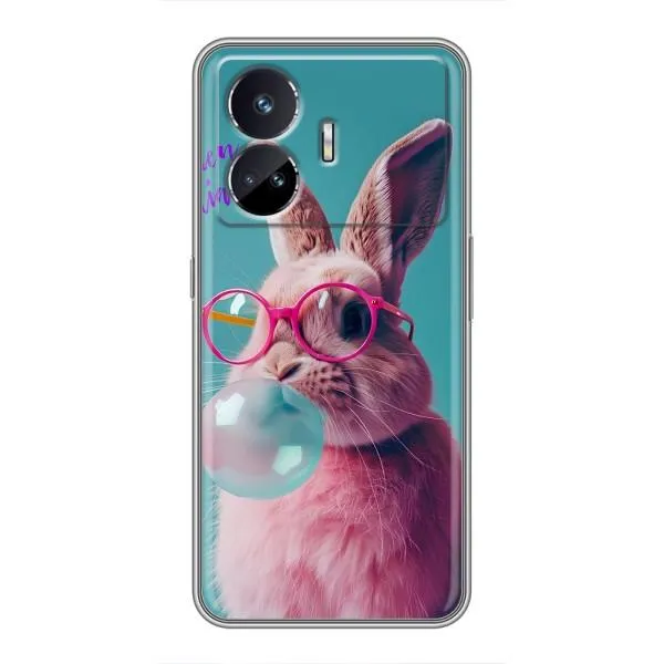 Чехол с принтом «Кролик в очках» для Realme GT5