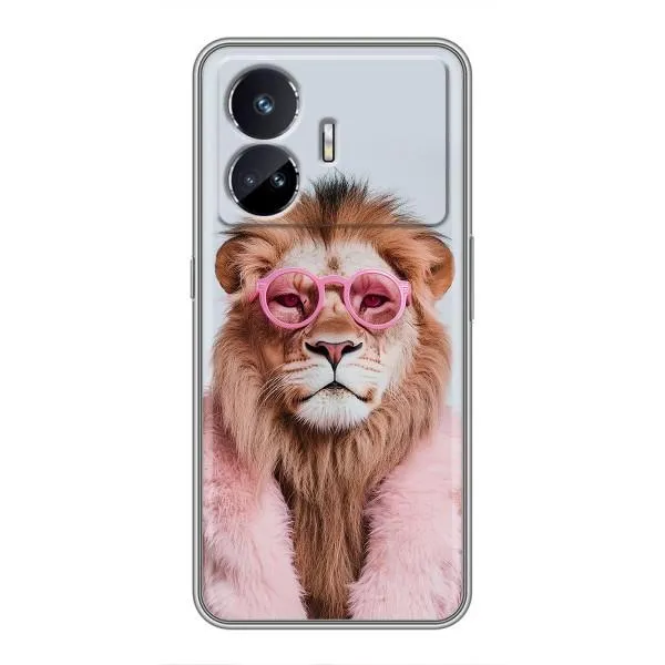 Чехол с принтом «Лев в очках» для Realme GT5