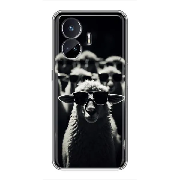 Чехол с принтом «Овечка в очках» для Realme GT5